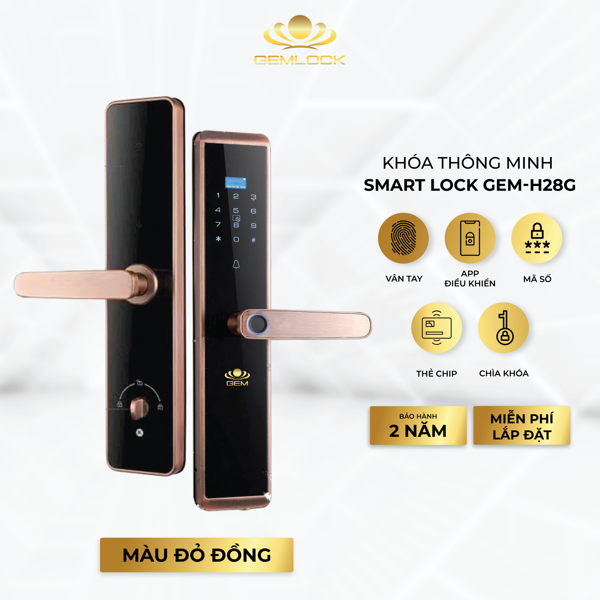 KHÓA THÔNG MINH SMART LOCK GEM-H28G